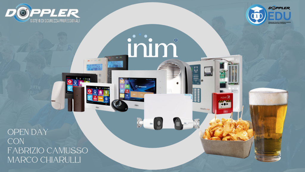 DOPPLER MONCALIERI OPEN DAY INIM ANTINTRUSIONE ANTINCENDIO VIDEOSORVEGLIANZA